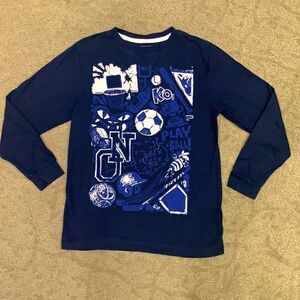 Old Navy Boys Large Ribbed Navy Sports Long-sleeved Shirt